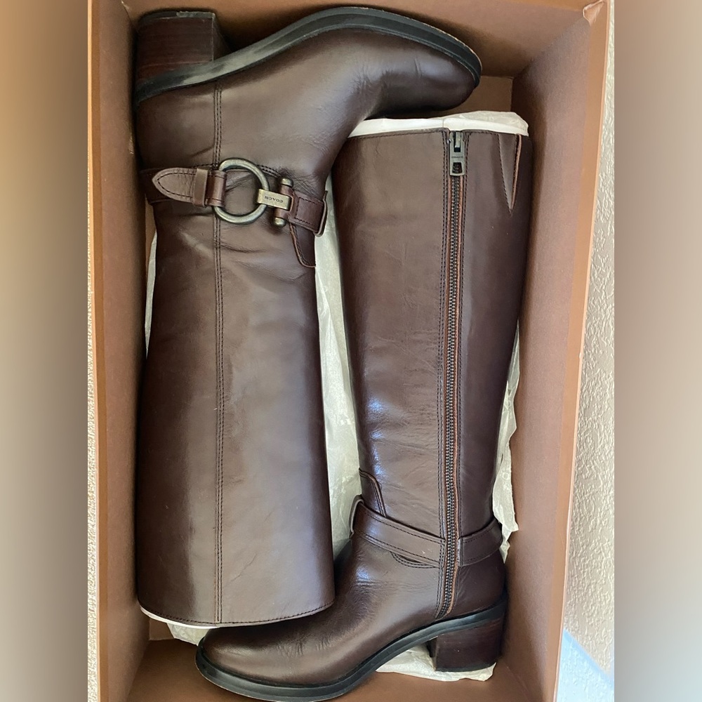 Coach Carolina Calf brown Boots - Picture 2 of 10